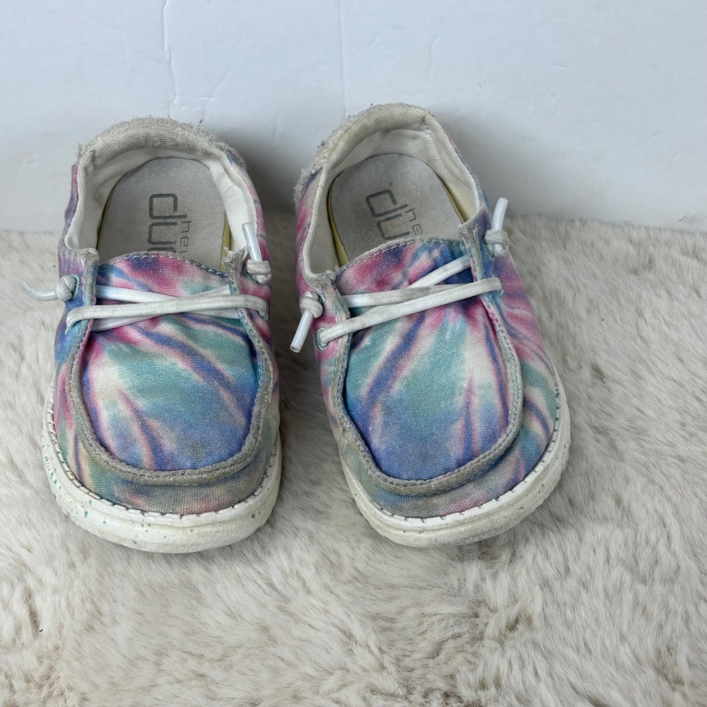 Hey Dude Wendy Toddler Slip On Shoes K9 Rose Candy Tie Dye